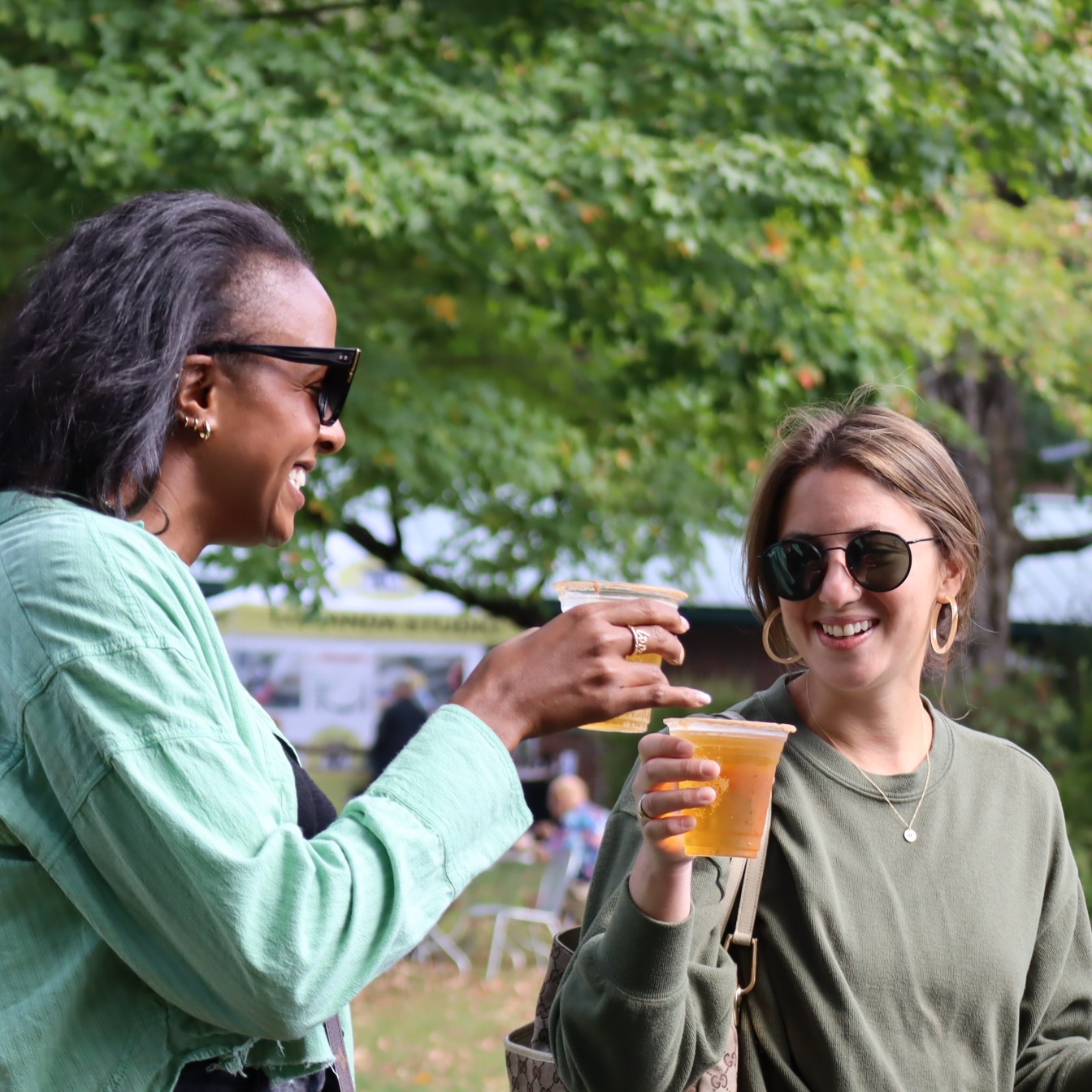 Cheers to a fall weekend outing, browsing vendors with a beverage from Pour Em Up mobile bartending