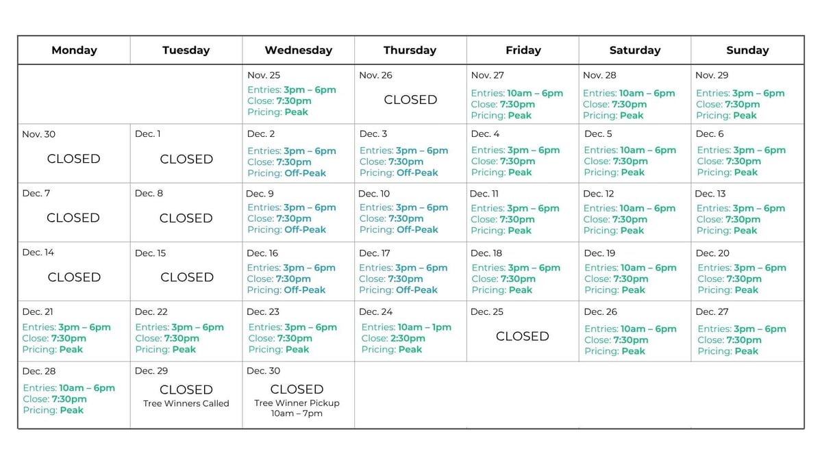 Festival of Trees Hours and Pricing Calendar for Website-3